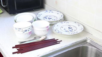 厨房用品放碗收纳盒置物架塑料用品沥水滴水碗碟架沥水蓝